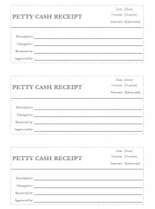 Petty Cash Receipt Template | Free Petty Cash Receipt Template