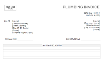 plumbing invoice template download a free plumbing invoice template